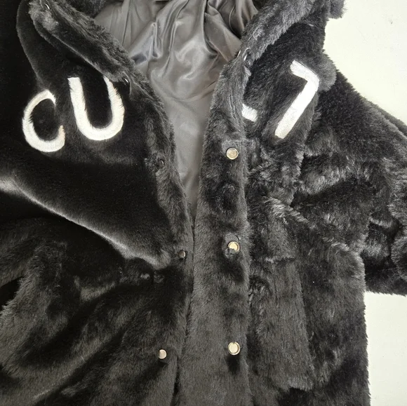 Black Faux Fur Jacket for Men - Picture 10 of 11